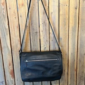Banana Republic Black Leather Laptop bag